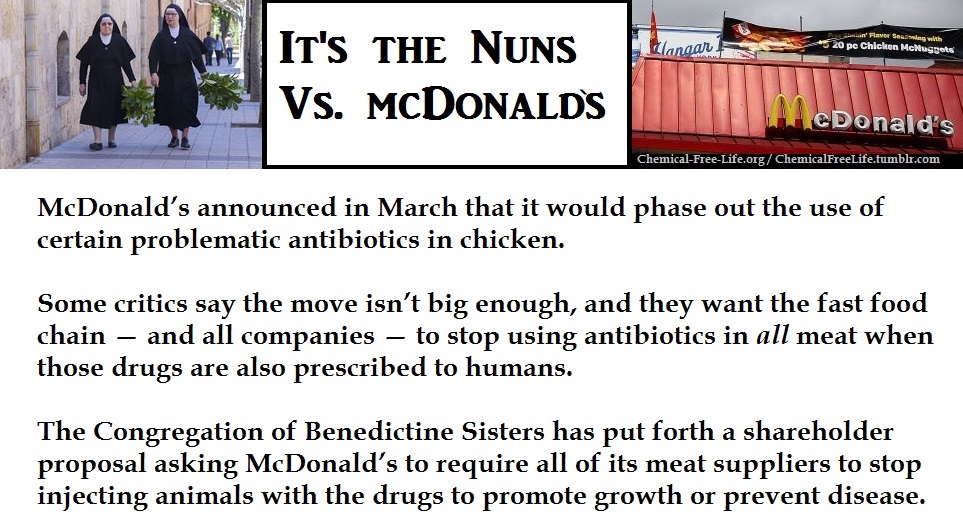 CFL Graphic-nuns vs mcdonalds antibiotics